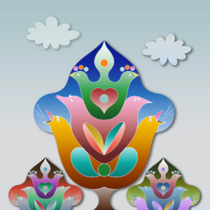 Holiday Greeting Card Illustration. &copy;Julia Mulligan