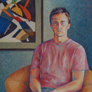 "Portrait of Brian Age 23",  Oil on Canvas. 18 x 24 Inches &copy;Julia Mulligan