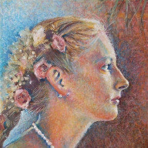 "Carolina". Oil Pastel over Oil on Board. &copy; Julia Mulligan. 10.5" x 14"