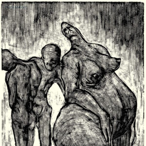 "Ignorance", Wood Block Print,  &copy; Julia Mulligan
