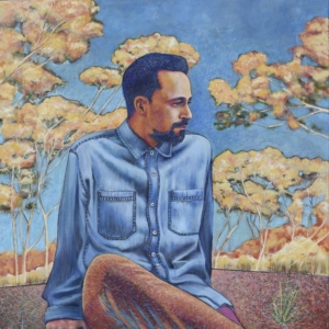 "Modern American Cowboy", Oil on Canvas. 24" x 30" &copy;Julia Mulligan