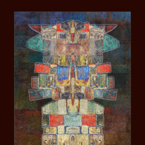 Eagle Owl Totem. Limited edition archival print &copy;Julia Mulligan