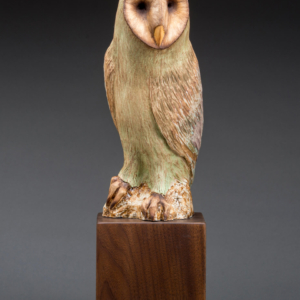 "Dusk". Porcelain, wood base. 6" x 6" x 19". &copy;Julia Mulligan. Hand built. Sold, Coors Western Art Show and Sale