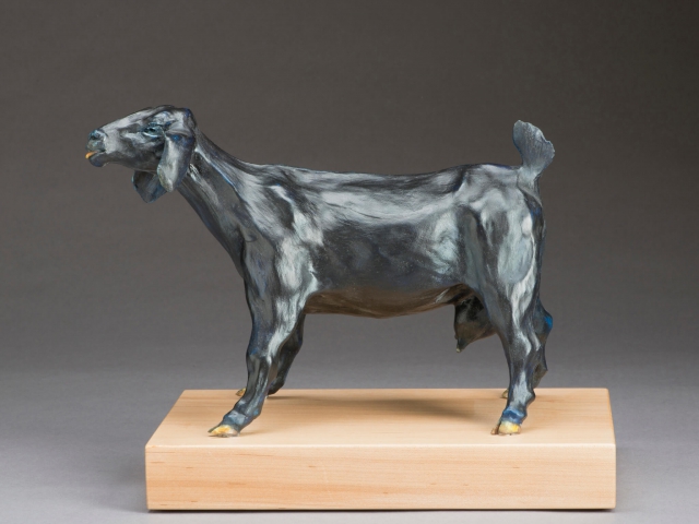 "Goat Indigo" Porcelain. ©Julia Mulligan. Sold.