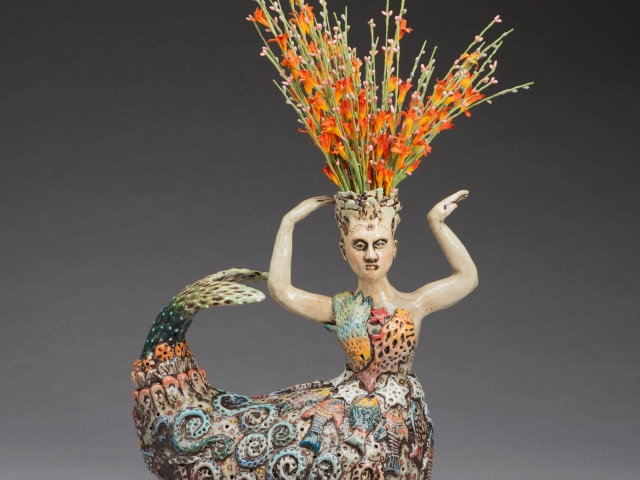 "Siren Song" Ceramic. 10.5 x 6 x 9 inches. Sold