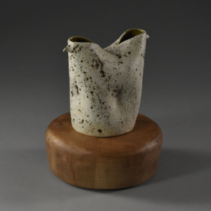 Two Headed Bird Vase. Hand Built Ceramic. 6" x 6.5" x 4", Sold