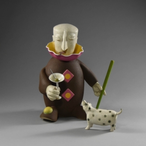 "The Jest" Ceramic, steel.  12 x 12 x 14 inches &copy;Julia Mulligan