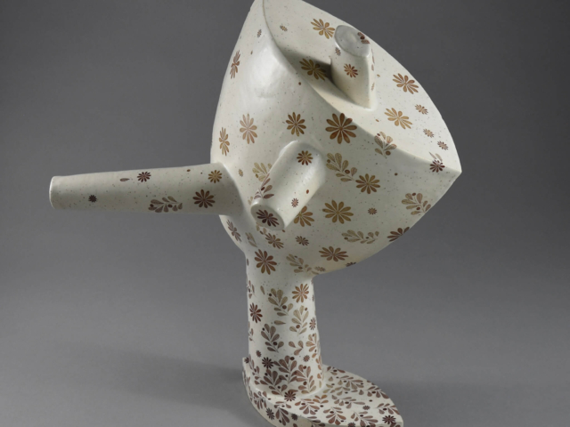 "The Ice Skater" Ceramic 18 x 11 x 17 inches  ©Julia Mulligan