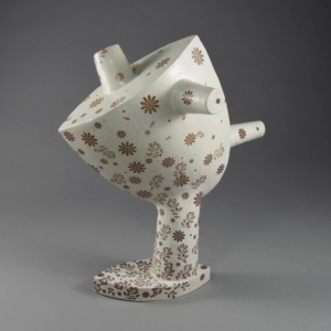 "The Ice Skater" Ceramic 18 x 11 x 17 inches  &copy;Julia Mulligan