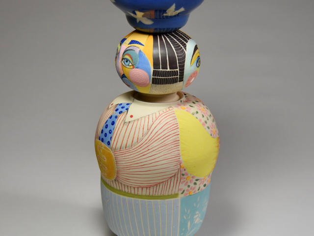 "He Said, She Said" Vessel. Porcelain, 12 x 6 x 6 inches &copy;Julia Mulligan