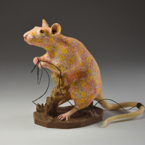 "How to Fix a Broken Tale", Ceramic, waxed thread. 7" x 8" x 4.5"