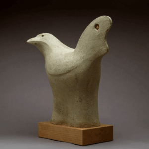 "Two Birds, One Stone". Ceramic. 27" x 23" x 11"