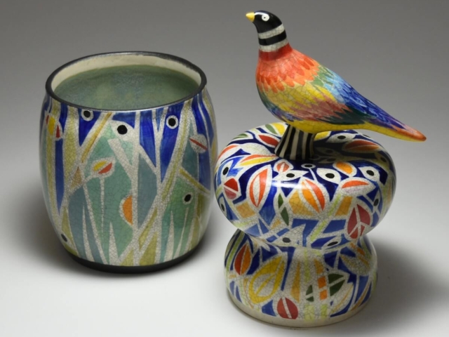 Bird in Hand Vessel. Porcelain, glaze. 4.5 x 4.5 x 11.5 inches