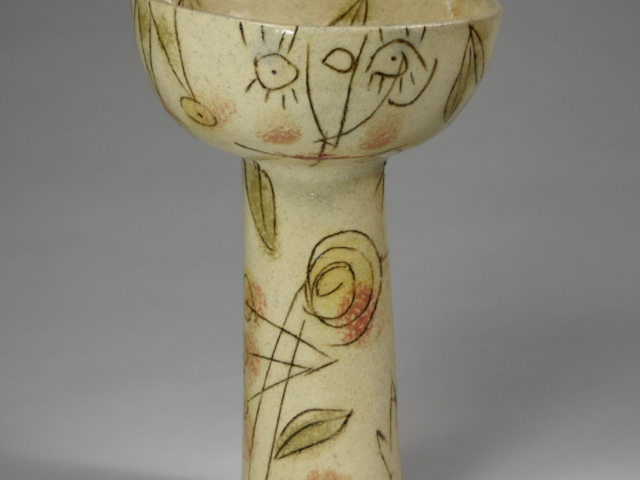 "Woman Masquerading as a Bowl". Ceramic, glaze. 11" x 8" x 8"