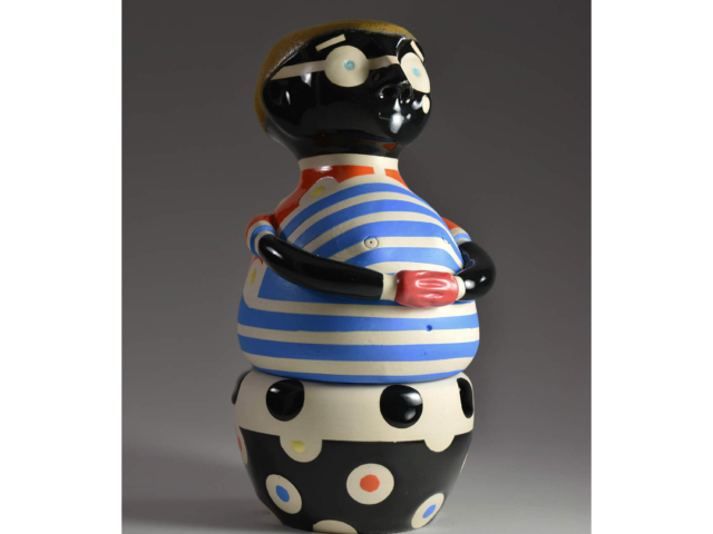 "Quite Satisfactory". Sculpture. Porcelain, glaze. 11" x 5.5" x 6"