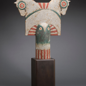 "Totem" Two-sided. Ceramic, Iron Base. 37 x 23 x 8 inches 2015