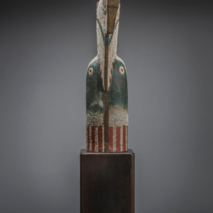 "Totem" Two-sided. Ceramic, Iron Base. 30"x 23" x 8" 2015