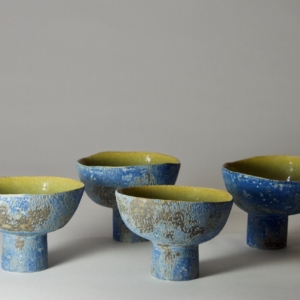 Small Rice Bowls. Ceramic, hand built. Private Collection