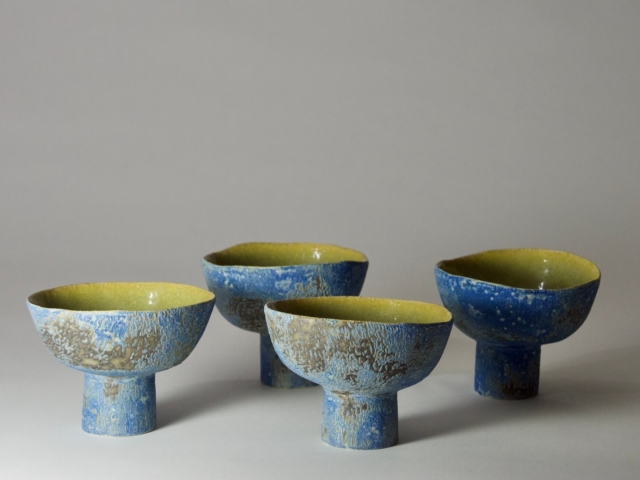 Small Rice Bowls. Ceramic, hand built. Private Collection