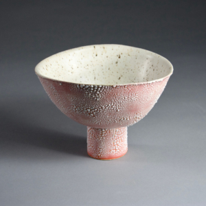 Red Ocean Soup Bowl. Hand Built Ceramic. Sold.