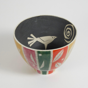 Small Bird Bowl, Porcelain. Wheel Thrown.