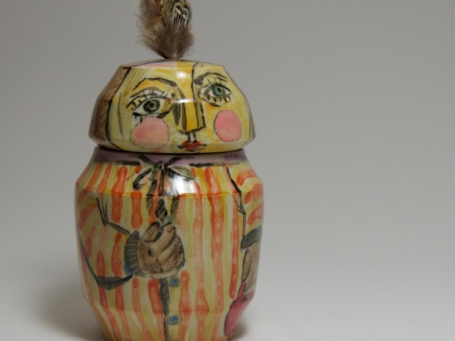 "Sugar, Honey", Thrown Porcelain Container