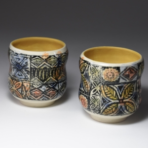 Two Yunomi Cups, Porcelain.