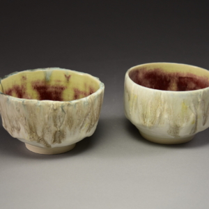 Two Teabowls.  4 x 3 x 3 inches.  Ceramic, Glaze.  &copy;Julia Mulligan