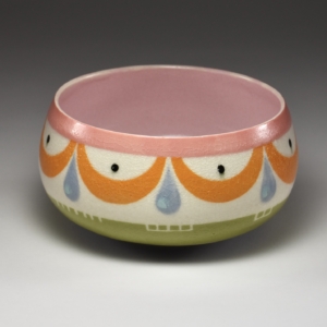 "Little Monsters Bowl" Porcelain, underglaze, glaze