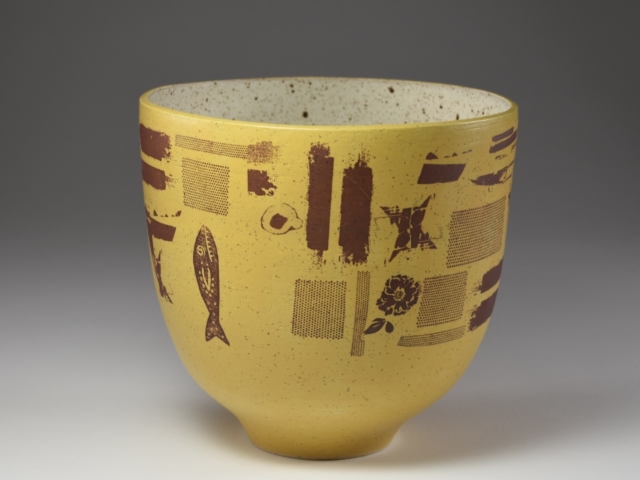 "Speckle Yellow". Ceramic, Glaze, Overglaze