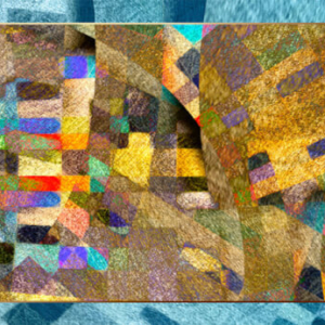 "Klee Fun", Scarf, 12" x 71", 8mm Silk Habotai ©Julia Mulligan