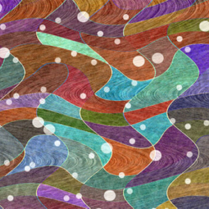 "Patternplay with Snow", Scarf, 12" x 71", 8mm Silk Habotai ©Julia Mulligan